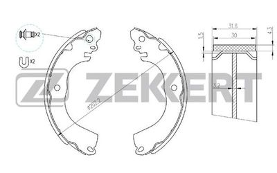 BK4144 ZEKKERT Комплект тормозных колодок