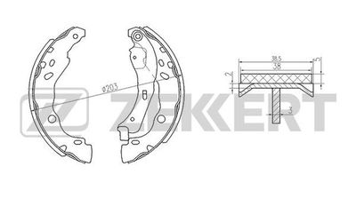 BK4101 ZEKKERT Комплект тормозных колодок