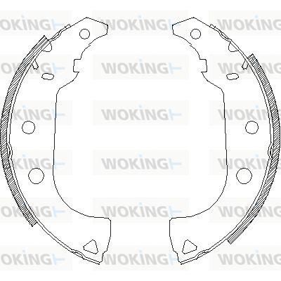 Z417600 WOKING Комплект тормозных колодок