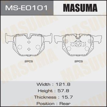 MSE0101 MASUMA Комплект тормозных колодок