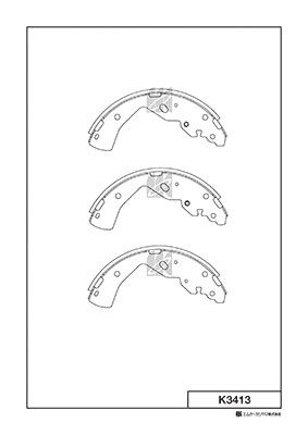 K3413 MK Kashiyama Комплект тормозных колодок