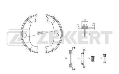 BK4322 ZEKKERT Комплект тормозных колодок