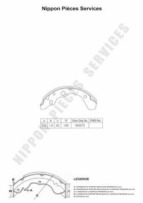 M350A14 NPS Комплект тормозных колодок