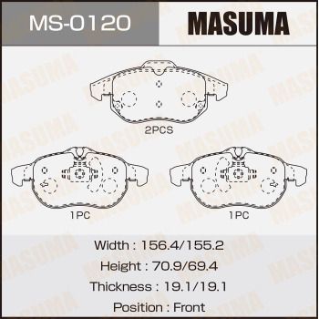 MS0120 MASUMA Комплект тормозных колодок