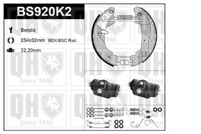BS920K2 QUINTON HAZELL Комплект тормозных колодок