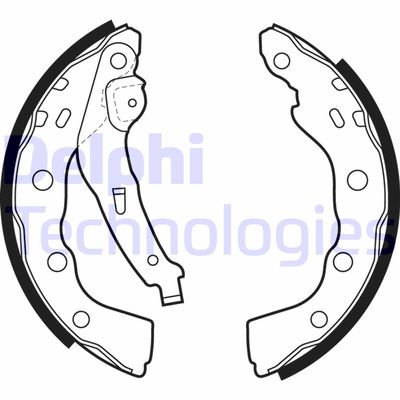 LS1880 DELPHI Комплект тормозных колодок