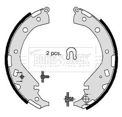 BBS6336 BORG & BECK Комплект тормозных колодок