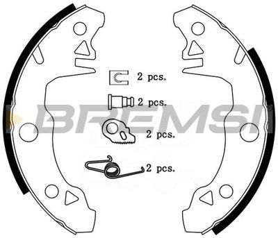 GF0097 BREMSI Комплект тормозных колодок