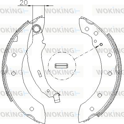 Z419901 WOKING Комплект тормозных колодок