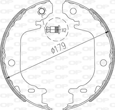 BSA226900 OPEN PARTS Комплект тормозных колодок