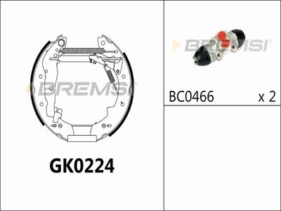 GK0224 BREMSI Комплект тормозных колодок