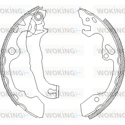 Z404000 WOKING Комплект тормозных колодок