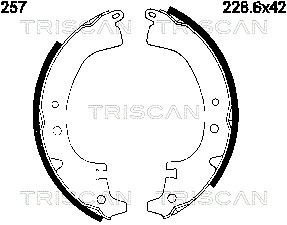 810010257 TRISCAN Комплект тормозных колодок