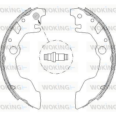 Z466100 WOKING Комплект тормозных колодок