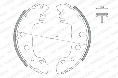 1522338 WEEN Комплект тормозных колодок