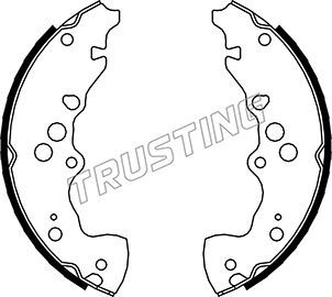 111249 TRUSTING Комплект тормозных колодок