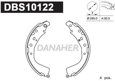 DBS10122 DANAHER Комплект тормозных колодок