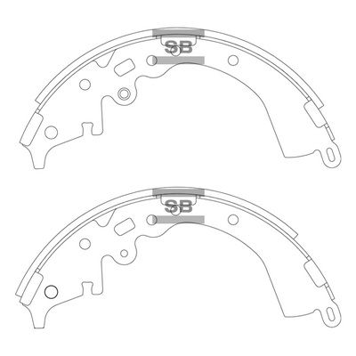 SA208 Hi-Q Комплект тормозных колодок
