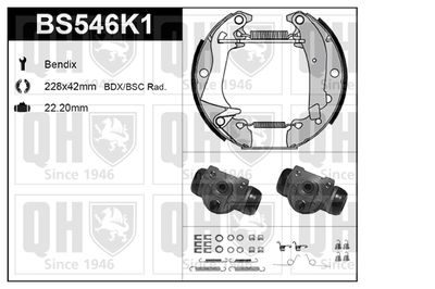 BS546K1 QUINTON HAZELL Комплект тормозных колодок