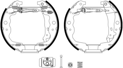 8DB355022871 HELLA Комплект тормозных колодок