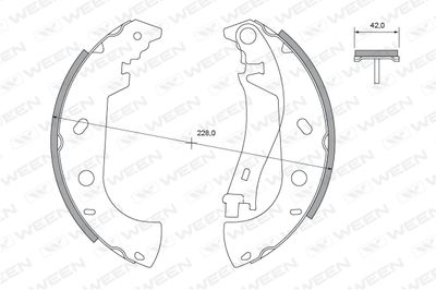 1522426 WEEN Комплект тормозных колодок