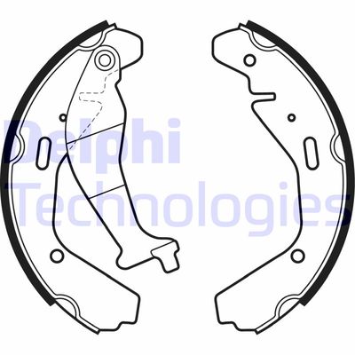 LS1990 DELPHI Комплект тормозных колодок