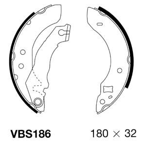 VBS186 MOTAQUIP Комплект тормозных колодок