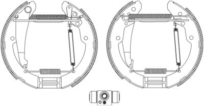 8DB355004461 HELLA Комплект тормозных колодок