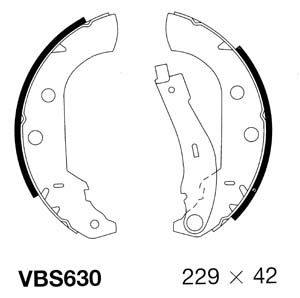 VBS630 MOTAQUIP Комплект тормозных колодок