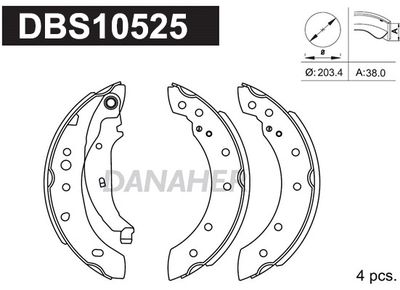 DBS10525 DANAHER Комплект тормозных колодок