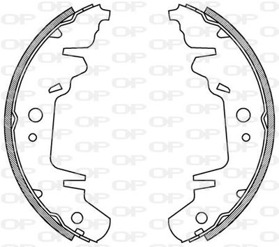 BSA200400 OPEN PARTS Комплект тормозных колодок