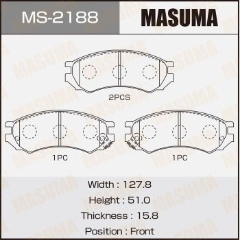 MS2188 MASUMA Комплект тормозных колодок