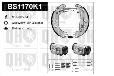 BS1170K1 QUINTON HAZELL Комплект тормозных колодок