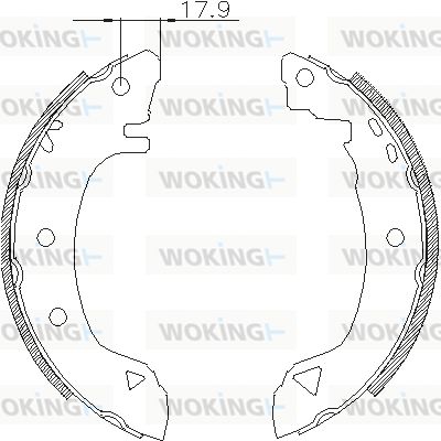 Z418201 WOKING Комплект тормозных колодок