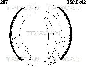 810011287 TRISCAN Комплект тормозных колодок