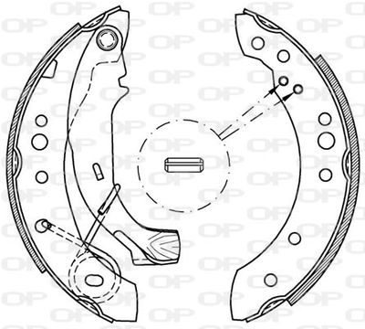 BSA207700 OPEN PARTS Комплект тормозных колодок