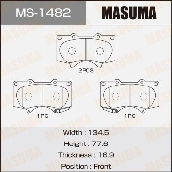 MS1482 MASUMA Комплект тормозных колодок