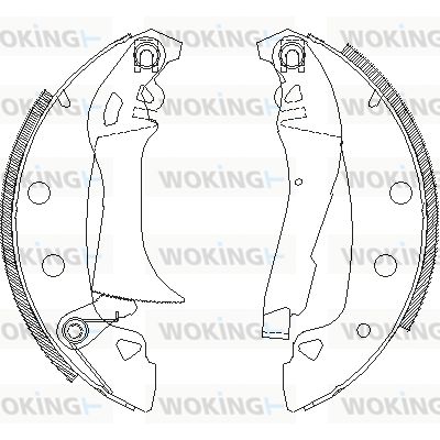 Z401700 WOKING Комплект тормозных колодок