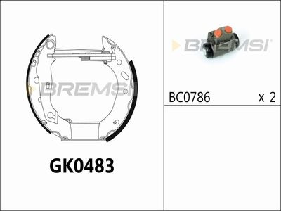 GK0483 BREMSI Комплект тормозных колодок