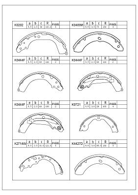 K0202 ASIMCO Комплект тормозных колодок