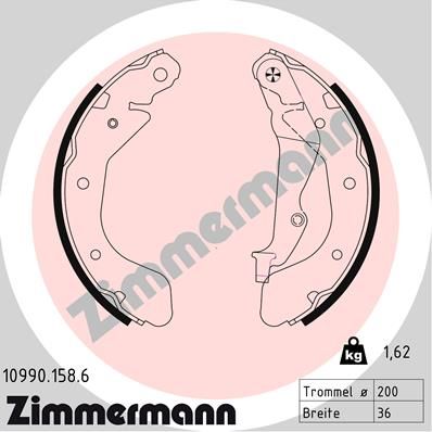109901586 ZIMMERMANN Комплект тормозных колодок