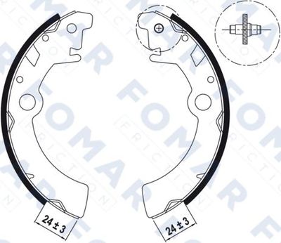 FO9049 FOMAR Friction Комплект тормозных колодок