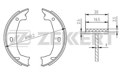 BK4274 ZEKKERT Комплект тормозных колодок