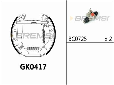 GK0417 BREMSI Комплект тормозных колодок