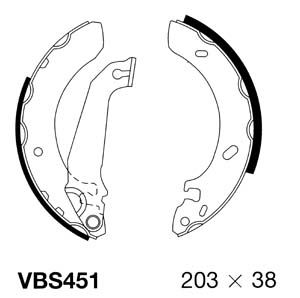 VBS451 MOTAQUIP Комплект тормозных колодок