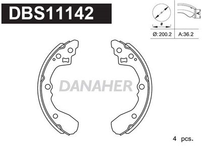 DBS11142 DANAHER Комплект тормозных колодок