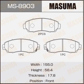 MS8903 MASUMA Комплект тормозных колодок