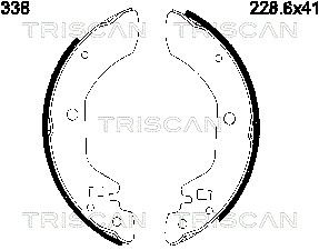 810014338 TRISCAN Комплект тормозных колодок