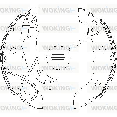 Z442100 WOKING Комплект тормозных колодок