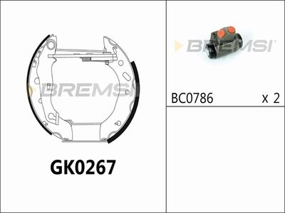 GK0267 BREMSI Комплект тормозных колодок
